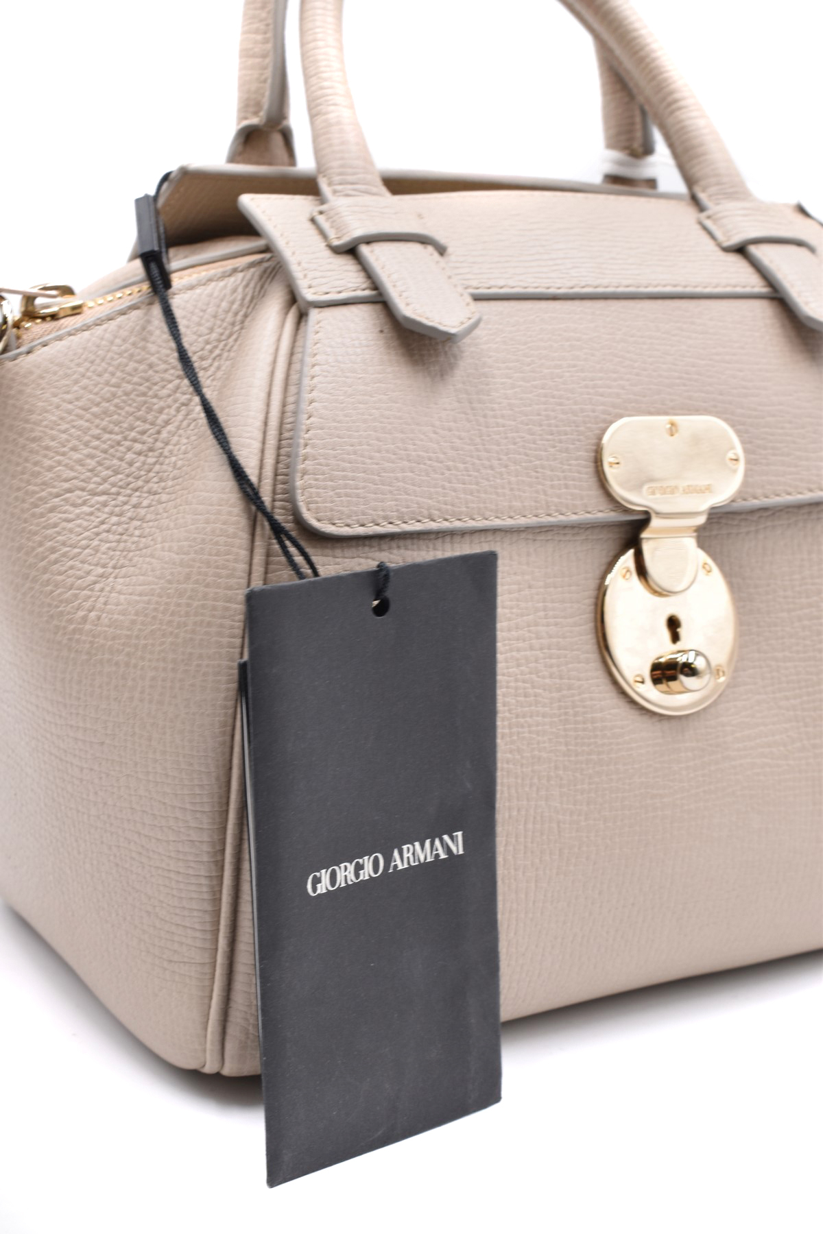 GIORGIO ARMANIベージュ ウォッシュドレザーボストンバッグ イタリア GIORGIO ARMANIベージュ ウォッシュドレザーボストンバッグ イタリア