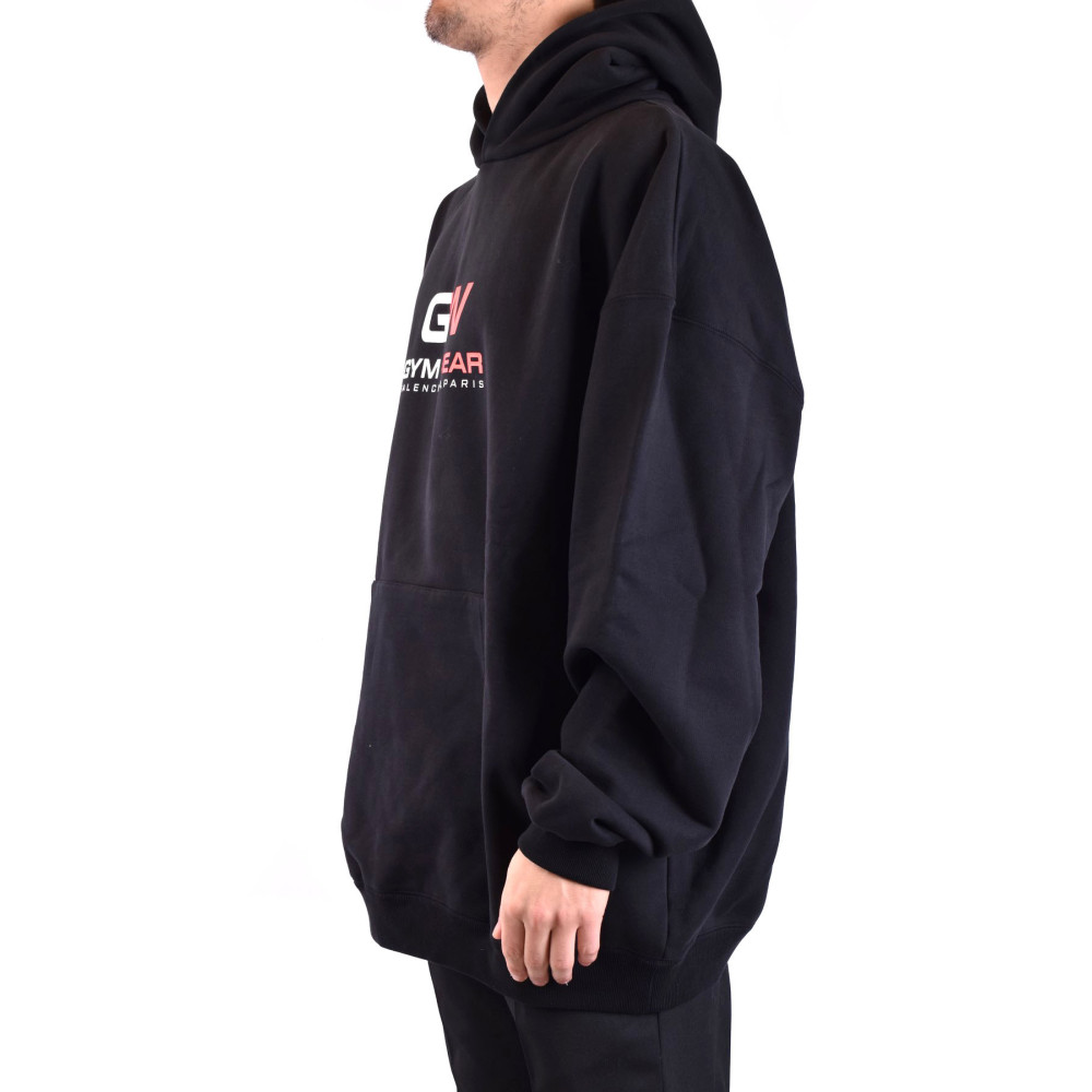 Mens Hoodies Balenciaga Gym Wear Hoodie MEN BALENCIAGA BLACK