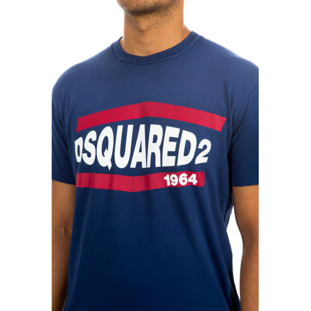 T-Shirt à manches courtes Dsquared bleu S74GD0639  S21600