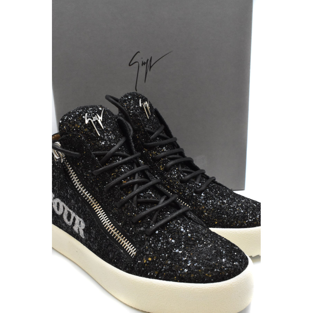 Baskets De Luxe Giuseppe Zanotti En Daim Bleu - Taille 40 | Neuf Sans Boîte
