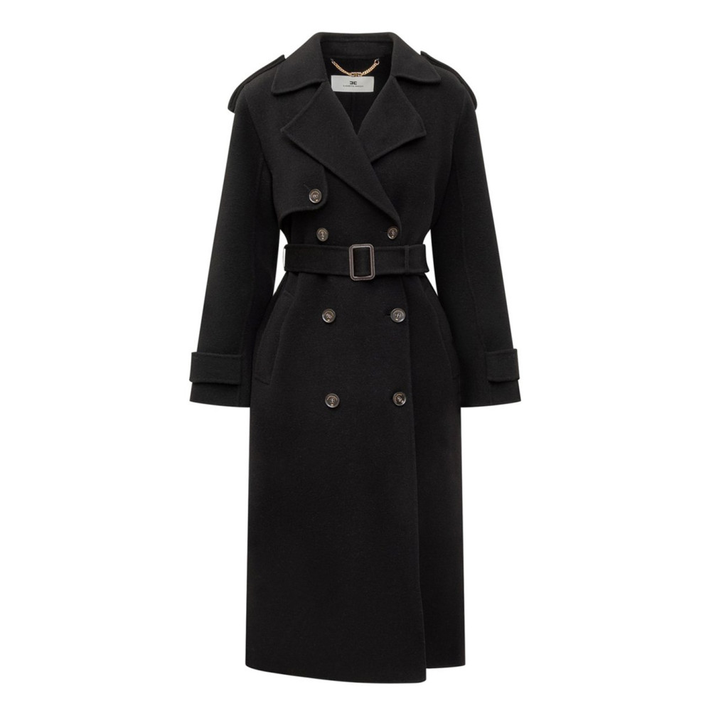 Cappotto Elisabetta Franchi nero CP57D46E2V820
