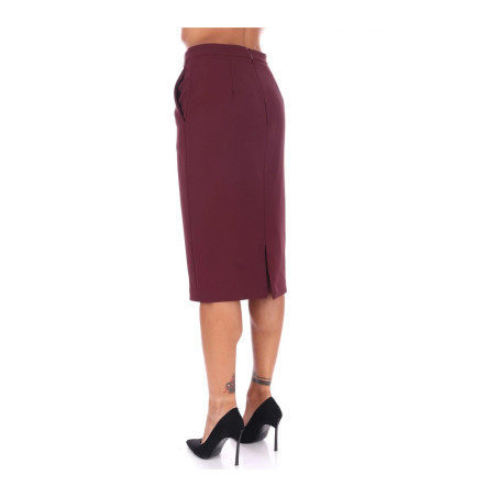 Falda Elisabetta Franchi borgoña
