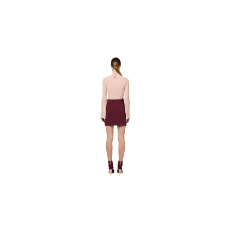 Falda Elisabetta Franchi borgoña
