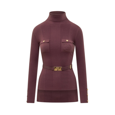Pullover Elisabetta Franchi Burgund