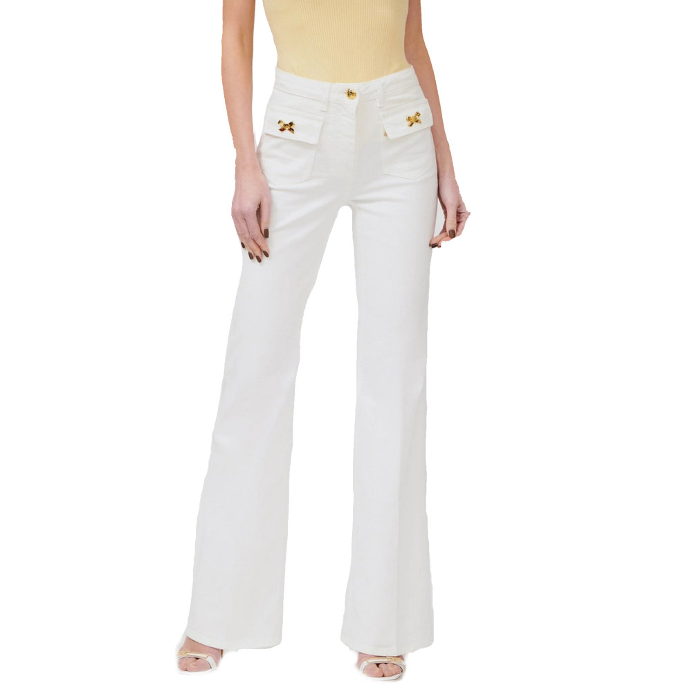 Jeans Elisabetta Franchi white pj-93n-51e2-v400 360